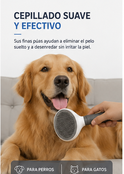 Cepillo Autolimpiante para Perros y Gatos