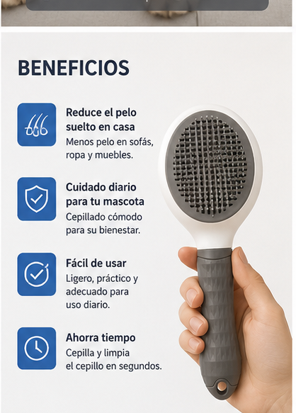 Cepillo Autolimpiante para Perros y Gatos