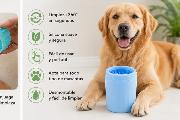 Limpiador de Patas para Mascotas 360°