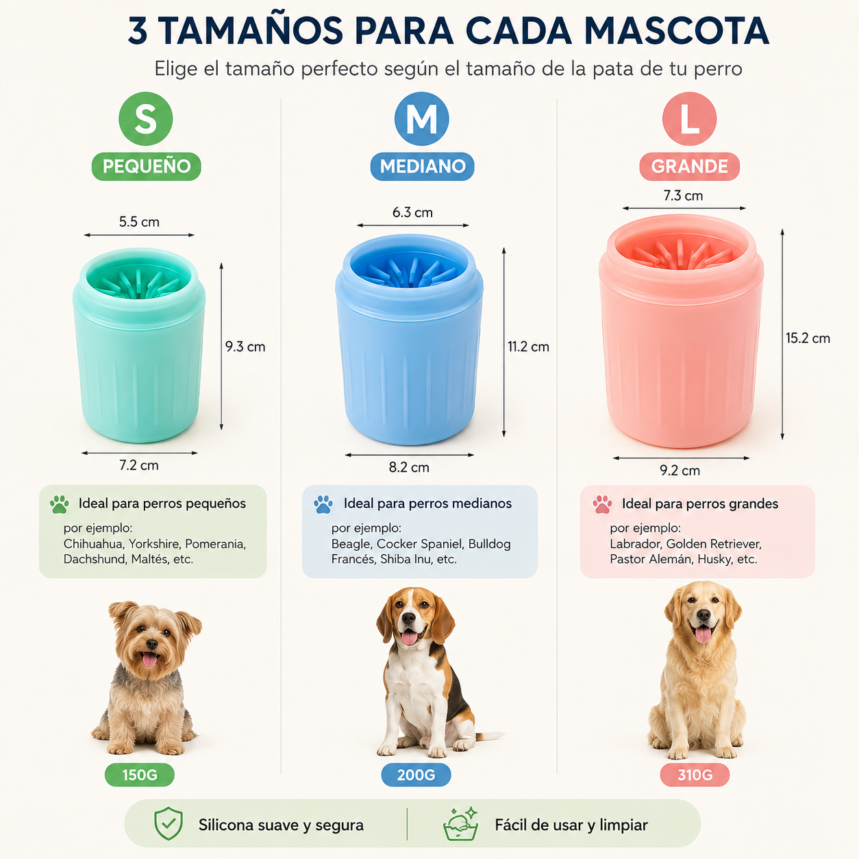Limpiador de Patas para Mascotas 360°