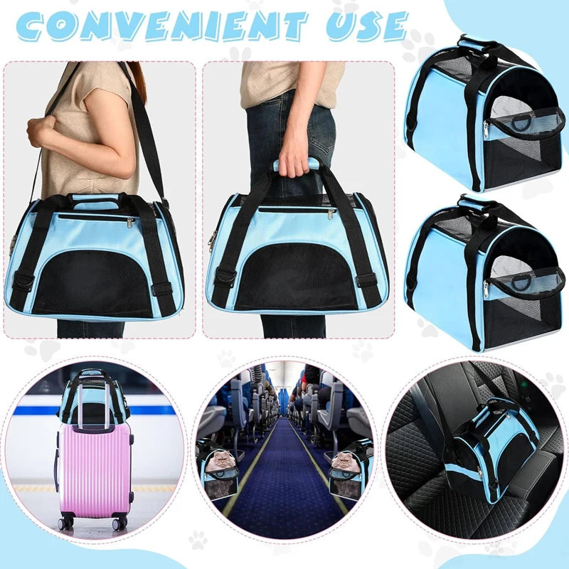 Transportín Plegable para Gatos – Cómodo y Transpirable