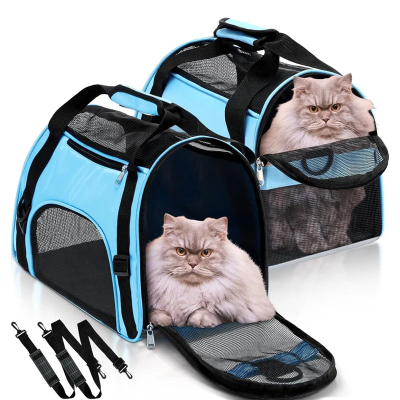 Transportín Plegable para Gatos – Cómodo y Transpirable