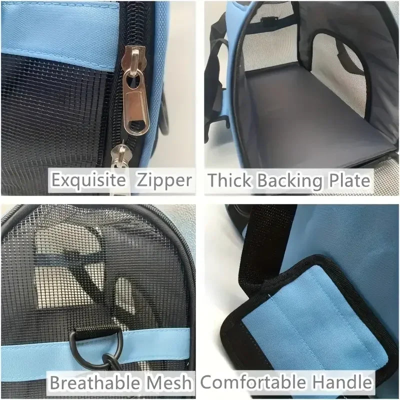 Transportín Plegable para Gatos – Cómodo y Transpirable