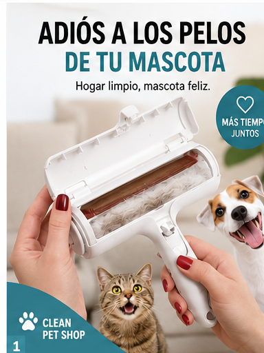 Rodillo Quitapelos Reutilizable para Mascotas | Clean Pet Shop