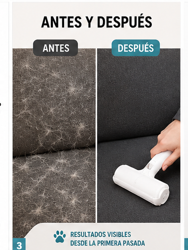 Rodillo Quitapelos Reutilizable para Mascotas | Clean Pet Shop